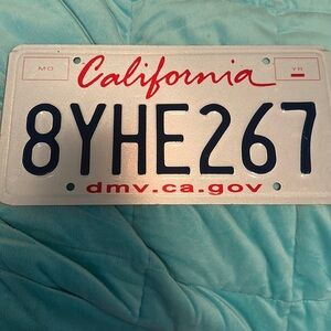 California license plate perfect for Man Cave